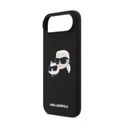   KARL LAGERFELD LIQUID SILICONE DOUBLE HEADS MAGSAFE szilikon telefonvédő (ütésállóság, MagSafe) FEKETE Apple iPhone 17 Air