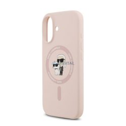   KARL LAGERFELD LIQUID SILICONE KARL AND CHOUPETTE MAGSAFE szilikon telefonvédő (ütésállóság, MagSafe) RÓZSASZÍN Apple iPhone 17