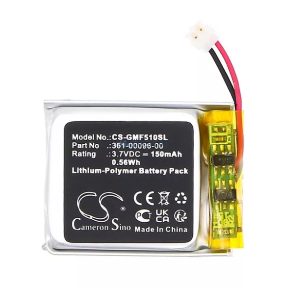 CAMERON SINO Li-Polymer akku (3.7V / 150mAh, Garmin 361-00096-00 kompatibilis) FEKETE Garmin Fenix 5S, Fenix 5S Plus