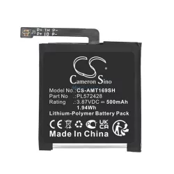   CAMERON SINO Li-Polymer akku (3.87V / 500mAh, Amazfit PL572428 kompatibilis) FEKETE Amazfit T-Rex 2