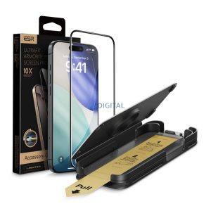 ESR ULTRAFIT ARMORITE PRO képernyővédő üveg (2.5D, 9H + segédkeret) ÁTLÁTSZÓ Apple iPhone 17 Pro