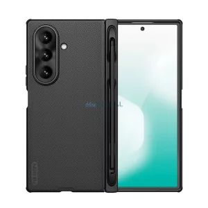 NILLKIN SUPER FROSTED FOLD műanyag telefonvédő (gumírozott, érdes felület, asztali tartó, érintő ceruza) FEKETE Samsung Galaxy Z Fold7 (SM-F966)