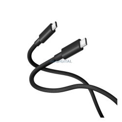   XIAOMI adatkábel (Type-C - Type-C, 6A, gyorstöltő, 100cm, cipőfűző) FEKETE