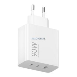   XIAOMI hálózati töltő USB+2 Type-C aljzat (90W, gyorstöltő) FEHÉR