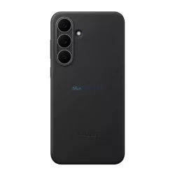   SAMSUNG műanyag telefonvédő (ECO vegán bőr hátlap) FEKETE Samsung Galaxy S25 FE (SM-S731)