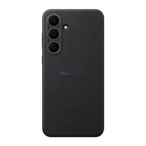 SAMSUNG műanyag telefonvédő (ECO vegán bőr hátlap) FEKETE Samsung Galaxy S25 FE (SM-S731)