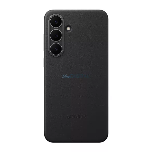 SAMSUNG műanyag telefonvédő (ECO vegán bőr hátlap) FEKETE Samsung Galaxy S25 FE (SM-S731)