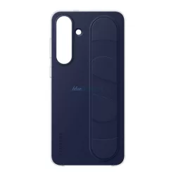   SAMSUNG szilikon telefonvédő (matt, beépített szíj, kitámasztó) SÖTÉTKÉK Samsung Galaxy S25 FE (SM-S731)