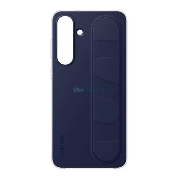SAMSUNG szilikon telefonvédő (matt, beépített szíj, kitámasztó) SÖTÉTKÉK Samsung Galaxy S25 FE (SM-S731)