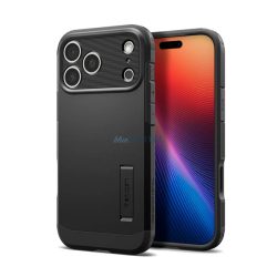   SPIGEN TOUGH ARMOR MAG T műanyag telefonvédő (ütésállóság, kitámasztó, MagSafe) FEKETE Apple iPhone 17 Pro Max