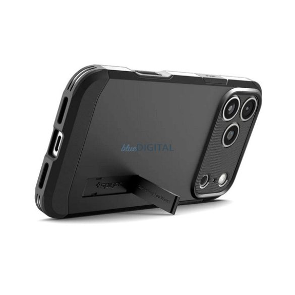 SPIGEN TOUGH ARMOR MAG T műanyag telefonvédő (ütésállóság, kitámasztó, MagSafe) FEKETE Apple iPhone 17 Pro Max
