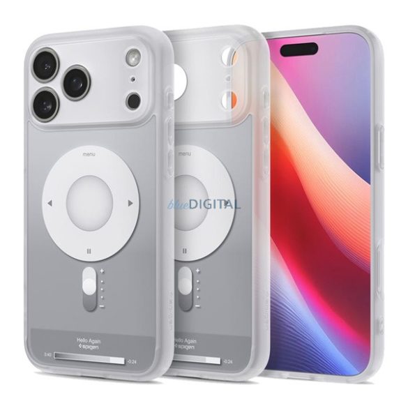 SPIGEN ULTRA HYBRID MAG műanyag telefonvédő (ütésállóság, légpárnás keret, MagSafe) EZÜST Apple iPhone 17 Pro Max
