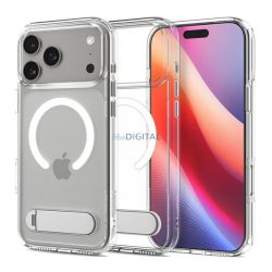   SPIGEN ULTRA HYBRID S műanyag telefonvédő (ütésállóság, légpárnás keret, kitámasztó, MagSafe) ÁTLÁTSZÓ Apple iPhone 17 Pro Max