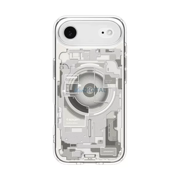SPIGEN ULTRA HYBRID ZERO ONE műanyag telefonvédő (ütésállóság, légpárnás keret, MagSafe) TITÁNSZÜRKE Apple iPhone Air