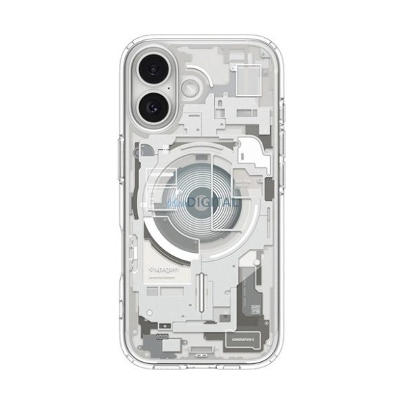 SPIGEN ULTRA HYBRID ZERO ONE műanyag telefonvédő (ütésállóság, légpárnás keret, MagSafe) TITÁNSZÜRKE Apple iPhone 17