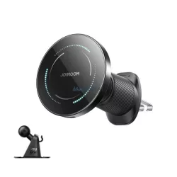   JOYROOM JR-ZS502 autós tartó (15W, szellőzőre, műszerfalra, öntapadó, wireless, 360°, MagSafe) FEKETE Apple iPhone 12, iPhone 12 Pro, iPhone 12 Pro Max