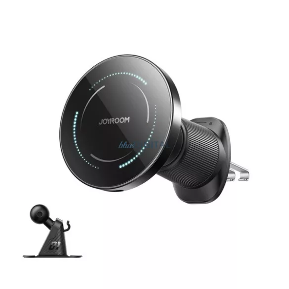 JOYROOM JR-ZS502 autós tartó (15W, szellőzőre, műszerfalra, öntapadó, wireless, 360°, MagSafe) FEKETE Apple iPhone 12, iPhone 12 Pro, iPhone 12 Pro Max