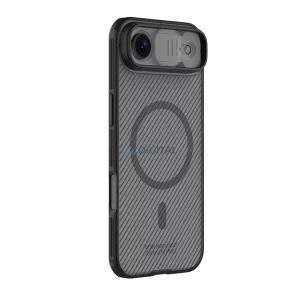 NILLKIN CAMSHIELD PRO MAGNETIC műanyag telefonvédő (ütésállóság, kameravédő, mágneses, csíkos) ÁTLÁTSZÓ/FEKETE Apple iPhone Air