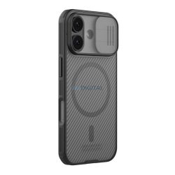   NILLKIN CAMSHIELD PRO MAGNETIC műanyag telefonvédő (ütésállóság, kameravédő, mágneses, csíkos) ÁTLÁTSZÓ/FEKETE Apple iPhone 17