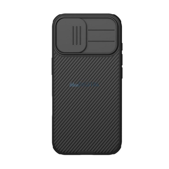 NILLKIN CAMSHIELD PRO MAGNETIC műanyag telefonvédő (ütésállóság, kameravédő, mágneses, csíkos) FEKETE Apple iPhone 17