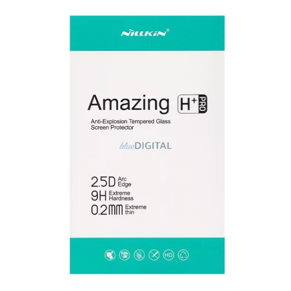 NILLKIN H+ PRO képernyővédő üveg (2.5D, UV szűrés, ultravékony, 0.2mm, 9H + segédkeret) ÁTLÁTSZÓ Apple iPhone Air