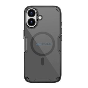 NILLKIN NATURE PRO MAGNETIC műanyag telefonvédő (ütésállóság, légpárnás sarok, MagSafe) FEKETE Apple iPhone 17