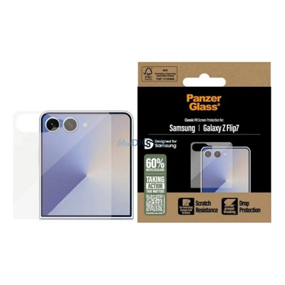 PANZERGLASS CLASSIC FIT képernyővédő üveg (extra karcálló, ütésállóság, külső kijelző) ÁTLÁTSZÓ Samsung Galaxy Z Flip7 (SM-F766)