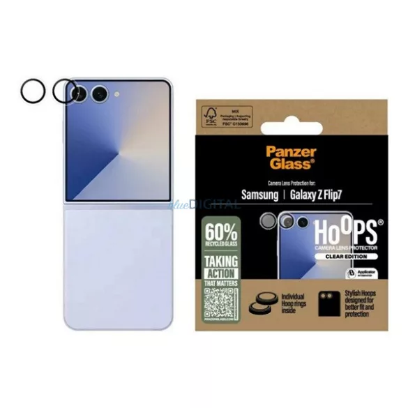 PANZERGLASS HOOPS kameravédő üveg (9H + segédkeret) ÁTLÁTSZÓ Samsung Galaxy Z Flip7 (SM-F766)