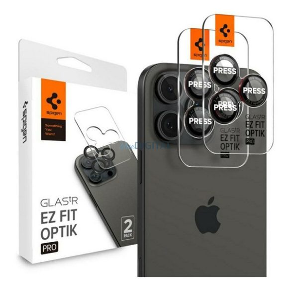 SPIGEN OPTIK kameravédő üveg 2db (9H) ÁTLÁTSZÓ Apple iPhone 17 Pro Max, iPhone 17 Pro