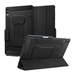   SPIGEN RUGGED ARMOR PRO tok álló (aktív FLIP, ütésállóság, TRIFOLD, asztali tartó, ceruza tartó) FEKETE Samsung Galaxy Tab S11 Ultra 5G (SM-X936B), Galaxy Tab S11 Ultra WIFI (SM-X930)