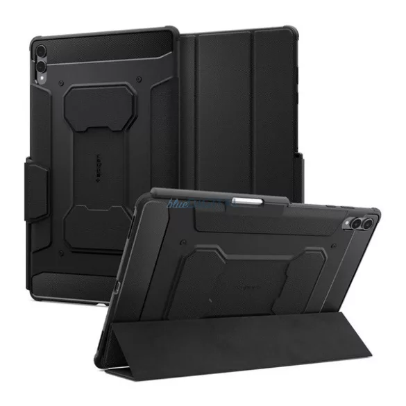 SPIGEN RUGGED ARMOR PRO tok álló (aktív FLIP, ütésállóság, TRIFOLD, asztali tartó, ceruza tartó) FEKETE Samsung Galaxy Tab S11 Ultra 5G (SM-X936B), Galaxy Tab S11 Ultra WIFI (SM-X930)