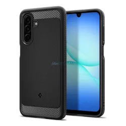   SPIGEN RUGGED ARMOR szilikon telefonvédő (ütésállóság, légpárnás sarok, karbon minta) FEKETE Samsung Galaxy A17 5G (SM-A176)