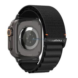   SPIGEN WBF1 pótszíj (egyedi méret, nagy, textil, állítható) FEKETE Apple Watch Series 5 44mm, Watch Series 4 44mm, Watch Series 3 42mm