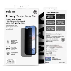 IMAK PRIVACY képernyővédő üveg (3D, betekintés védelem, íves) FEKETE Honor Magic V5