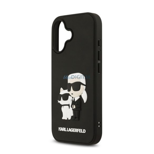 KARL LAGERFELD 3D RUBBER KARL AND CHOUPETTE szilikon telefonvédő (ütésállóság, 3D) FEKETE Apple iPhone 17