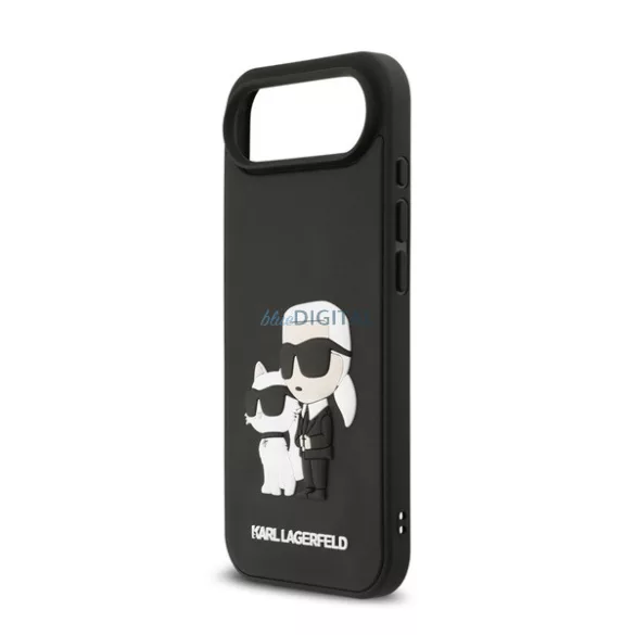 KARL LAGERFELD 3D RUBBER KARL AND CHOUPETTE szilikon telefonvédő (ütésállóság, 3D) FEKETE Apple iPhone Air