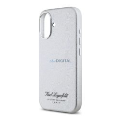  KARL LAGERFELD GRAINED PU HOTEL RSG szilikon telefonvédő (ütésállóság, bőr hatású hátlap) VILÁGOSSZÜRKE Apple iPhone 16