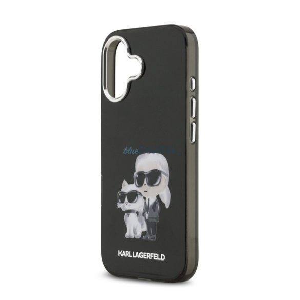 KARL LAGERFELD IML AQUARELLE KARL AND CHOUPETTE szilikon telefonvédő (ütésállóság, kameravédő) FEKETE Apple iPhone 17