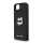 KARL LAGERFELD MONOGRAM CHOUPETTE HEAD PIN szilikon telefonvédő (ütésállóság, bőr hatású hátlap, MagSafe) FEKETE Apple iPhone 16e