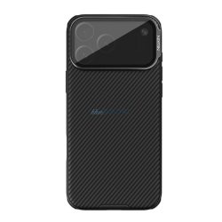   NILLKIN CAMSHIELD PROP szilikon telefonvédő (ütésállóság, kameravédő, kitámasztó, csíkos) FEKETE Apple iPhone 17 Pro Max