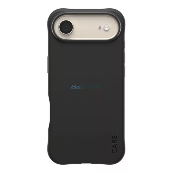 PANZERGLASS CARE SAMBA szilikon telefonvédő (ütésállóság, légpárnás sarok, kameravédő, MagSafe) FEKETE Apple iPhone Air