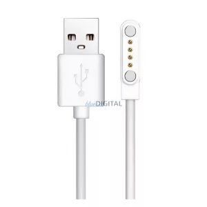 Töltőkábel USB (mágneses, 60cm, Gondosóra kompatibilis) FEHÉR