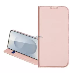   DUX DUCIS SKIN PRO tok álló, bőr hatású (FLIP, oldalra nyíló, kártyazseb, asztali tartó) RÓZSASZÍN Samsung Galaxy A17 5G (SM-A176)