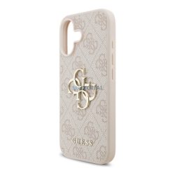   GUESS 4G BIG LOGO szilikon telefonvédő (ütésállóság, bőr hatású hátlap) RÓZSASZÍN Apple iPhone 17