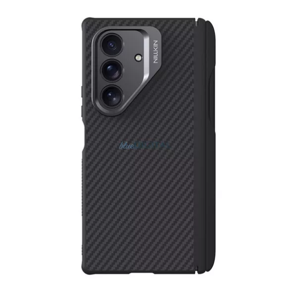 NILLKIN CARBOPROP szilikon telefonvédő (ütésállóság, aramid bevonat, kitámasztó, karbon minta, érintő ceruza) FEKETE Samsung Galaxy Z Fold7 (SM-F966)