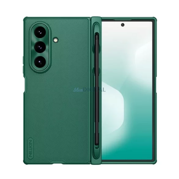 NILLKIN SUPER FROSTED FOLD műanyag telefonvédő (mágneses, érdes felület, asztali tartó, érintő ceruza) SÖTÉTZÖLD Samsung Galaxy Z Fold7 (SM-F966)