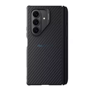 NILLKIN SYNTHETIC FIBER PRO műanyag telefonvédő (aramid bevonat, légpárnás sarok, MagSafe, érintő ceruza) FEKETE Samsung Galaxy Z Fold7 (SM-F966)