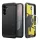 SPIGEN TOUGH ARMOR MAG műanyag telefonvédő (ütésállóság, kitámasztó, MagSafe) FEKETE Samsung Galaxy S25 FE (SM-S731)