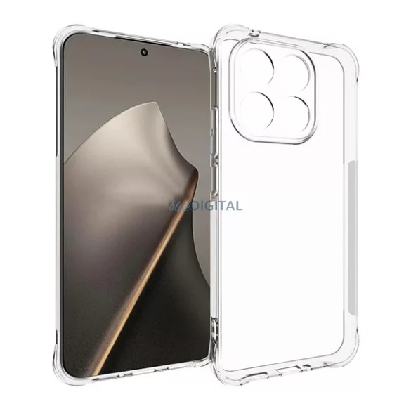 Szilikon telefonvédő (ütésállóság, légpárnás sarok) ÁTLÁTSZÓ Xiaomi 15T