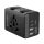 BLITZWOLF BW-TA1 utazó töltő 2 USB+2 Type-C aljzat (20W, GaN, PD gyorstöltés, EU, UK, US, AU) FEKETE